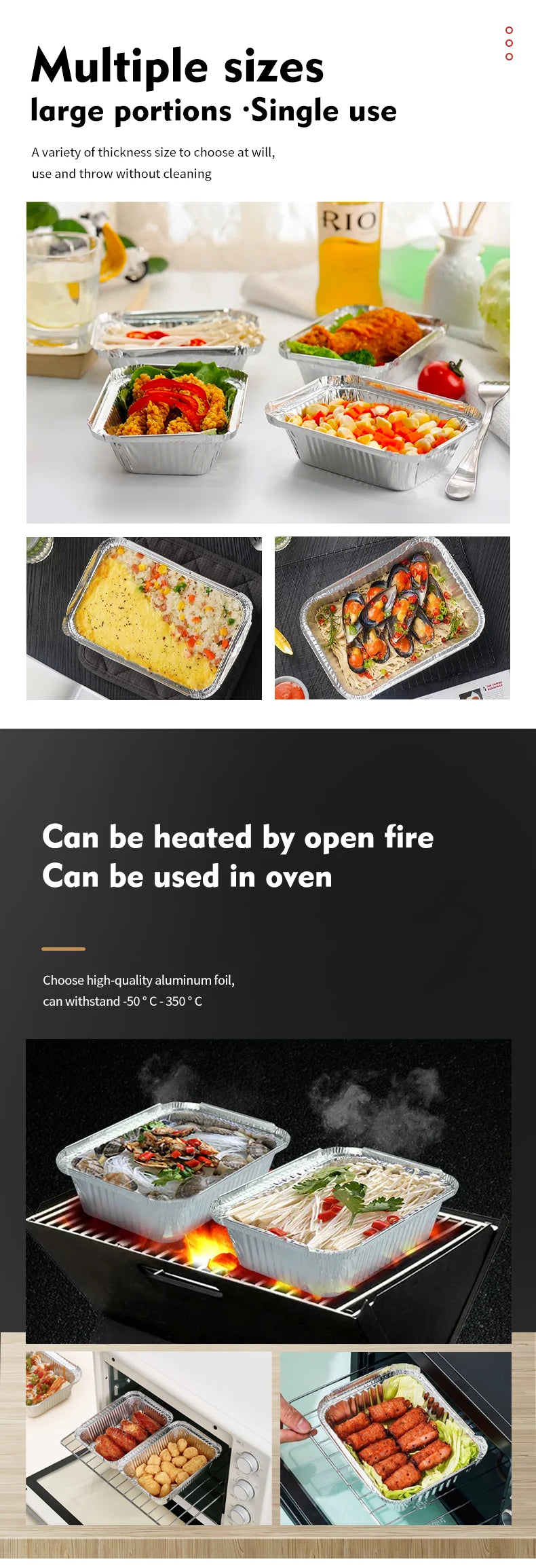 700 mil Catering foil containers 100 pack