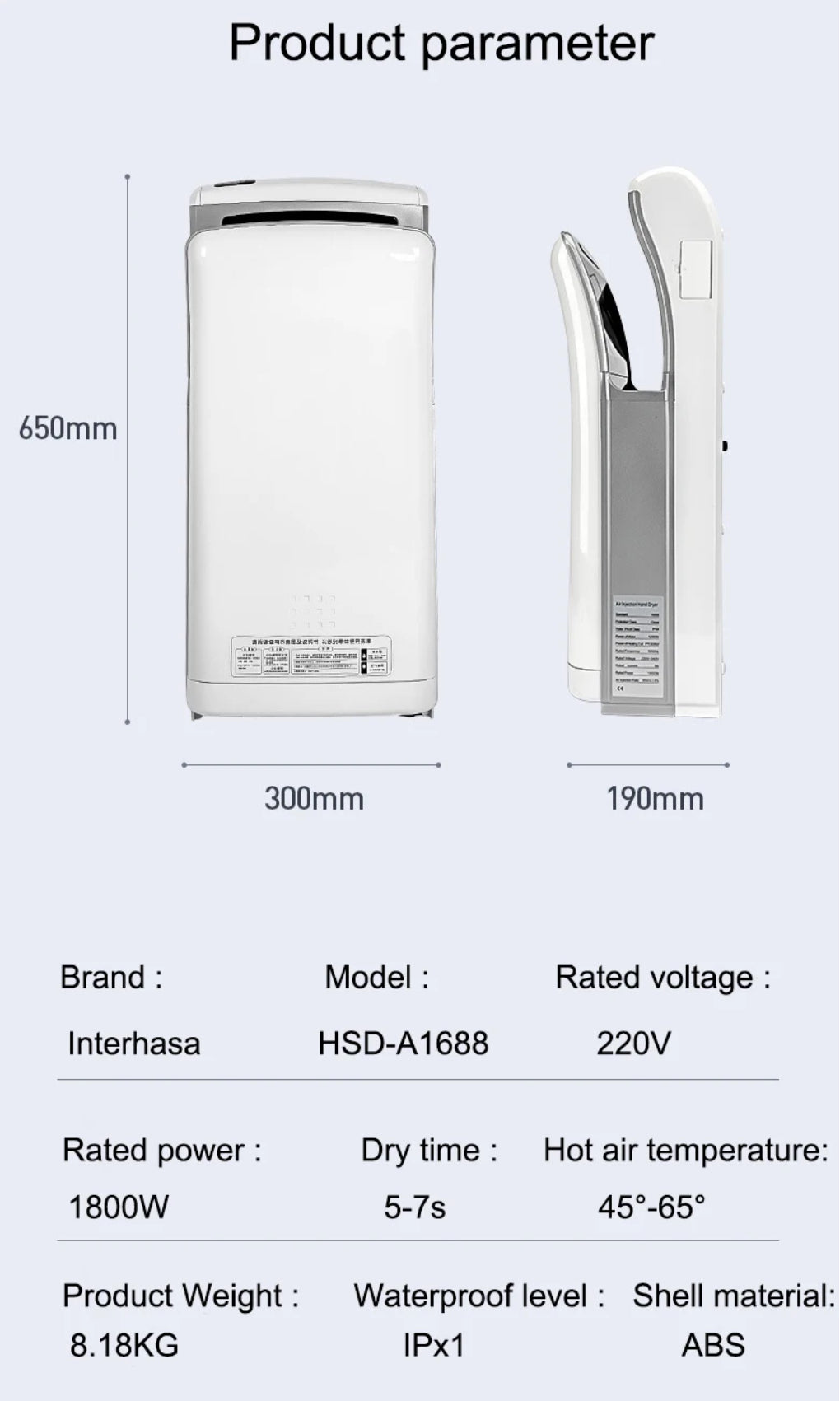 Hand Dryer Commercial Grade