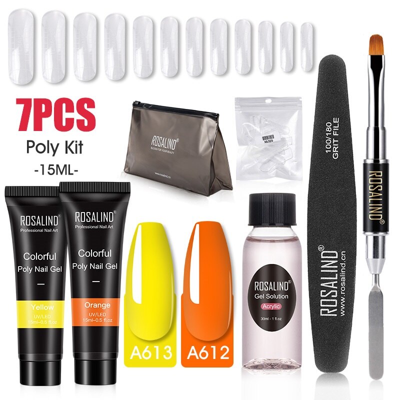 Professional Poly Nail Gel Kit: 6 - 9 Piece Sets