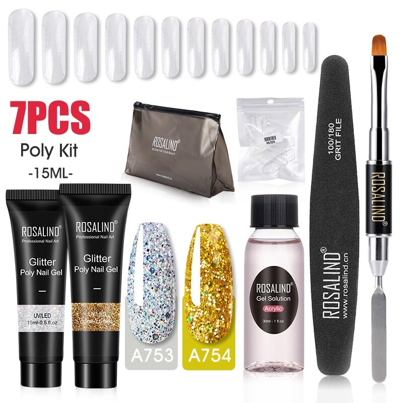 Professional Poly Nail Gel Kit: 6 - 9 Piece Sets