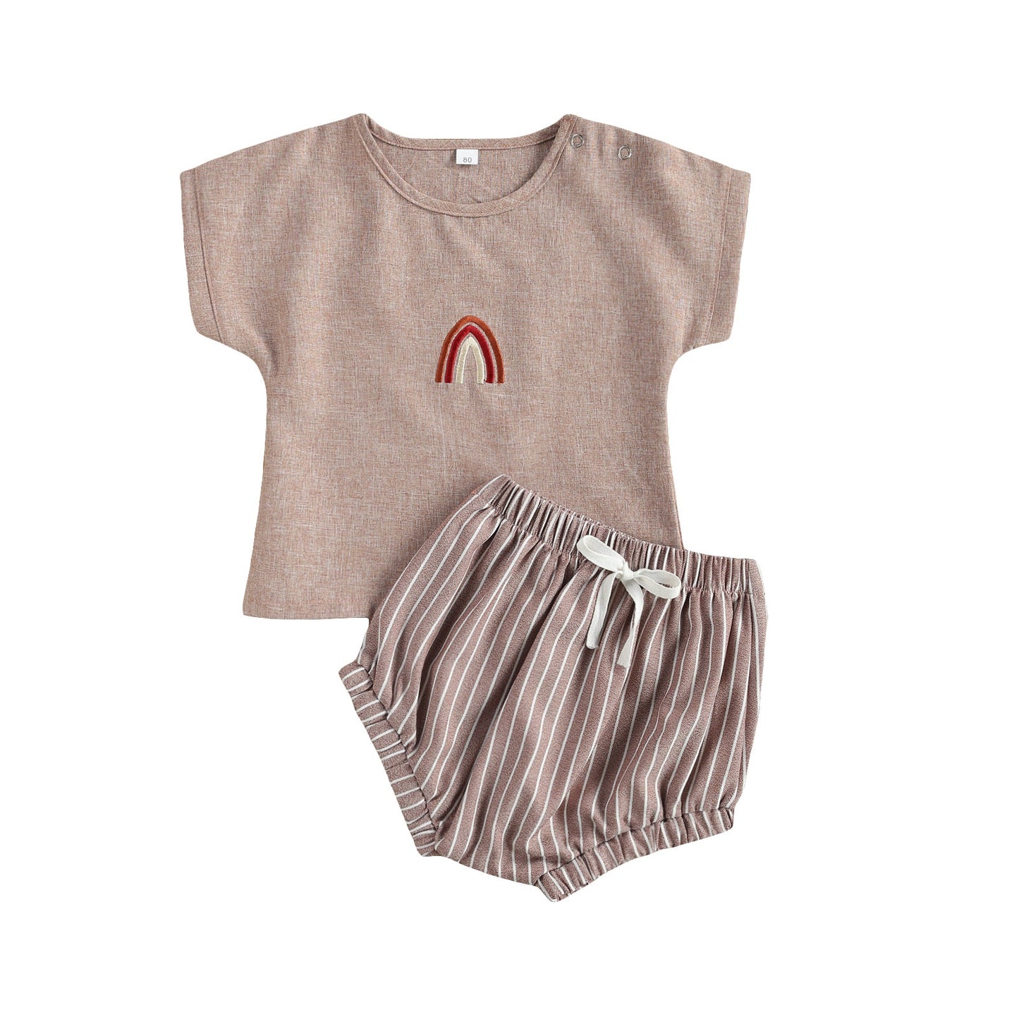 Baby Romper/Clothes Sets Rainbow Print Tops Shorts/Sleeveless Jumpsuits