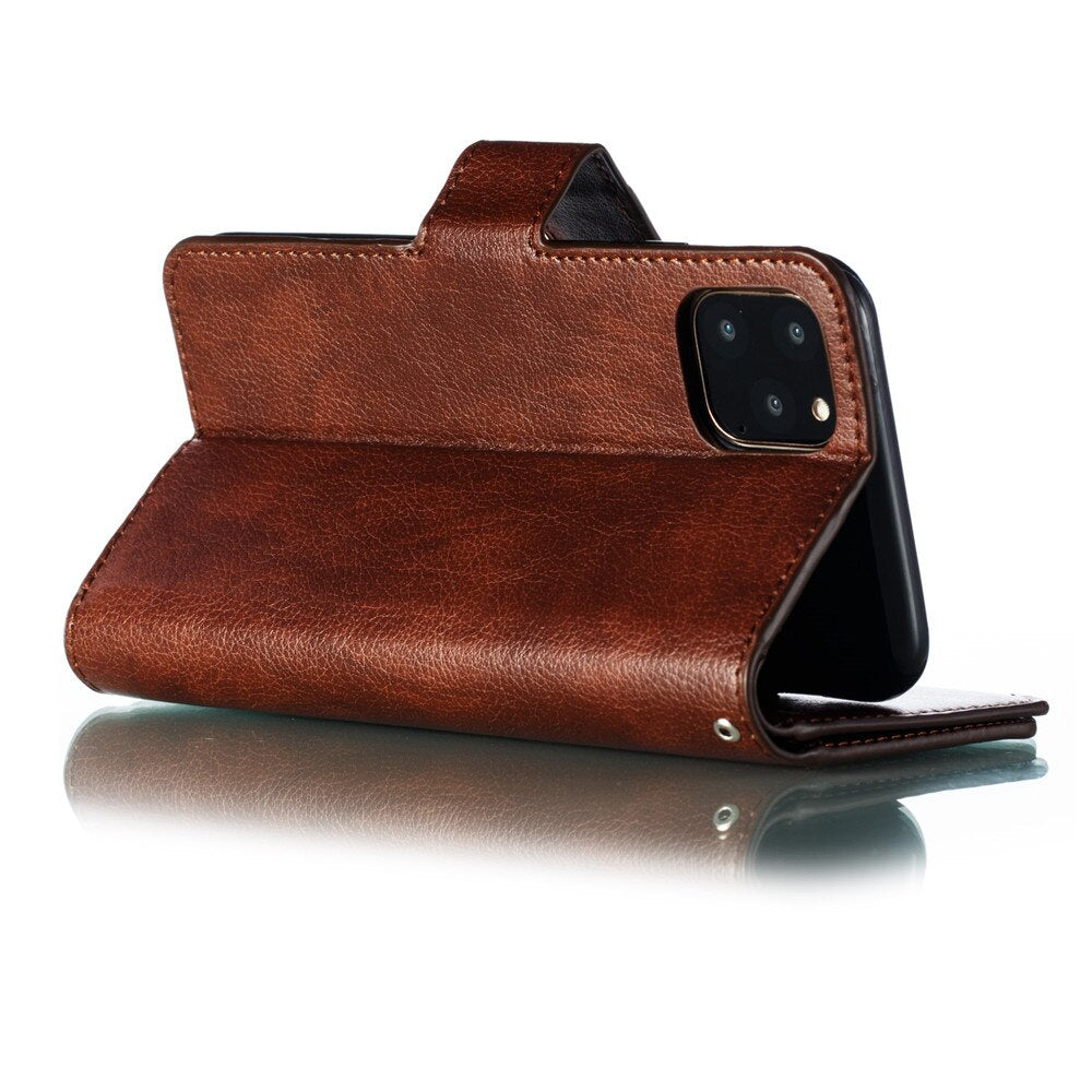 Luxury Leather Wallet Case For iPhone