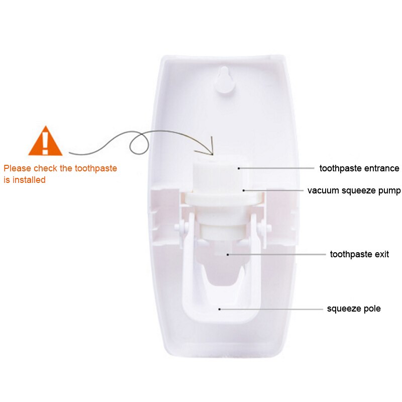 Automatic Toothpaste Dispenser & Toothbrush Holder