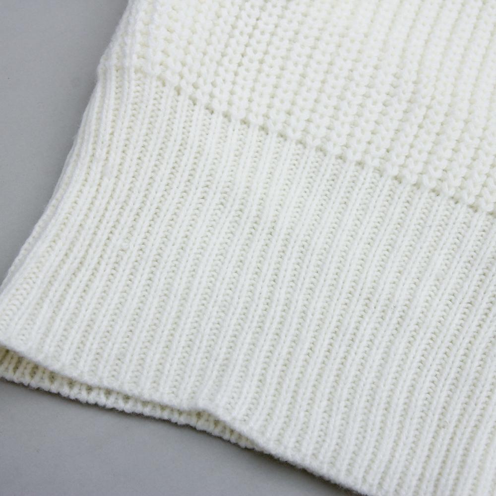 Ladies off-the-shoulder lantern sleeve knitted sweater or dress