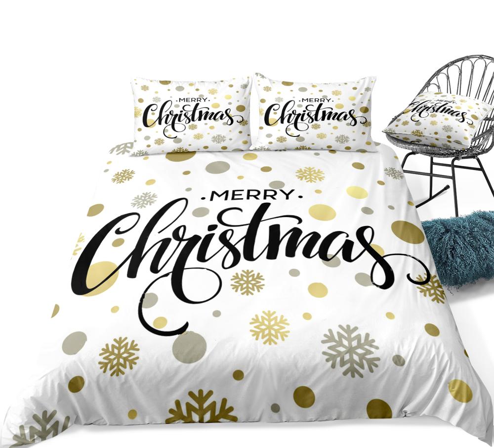 3 Pieces Merry Christmas Duvet Cover Set