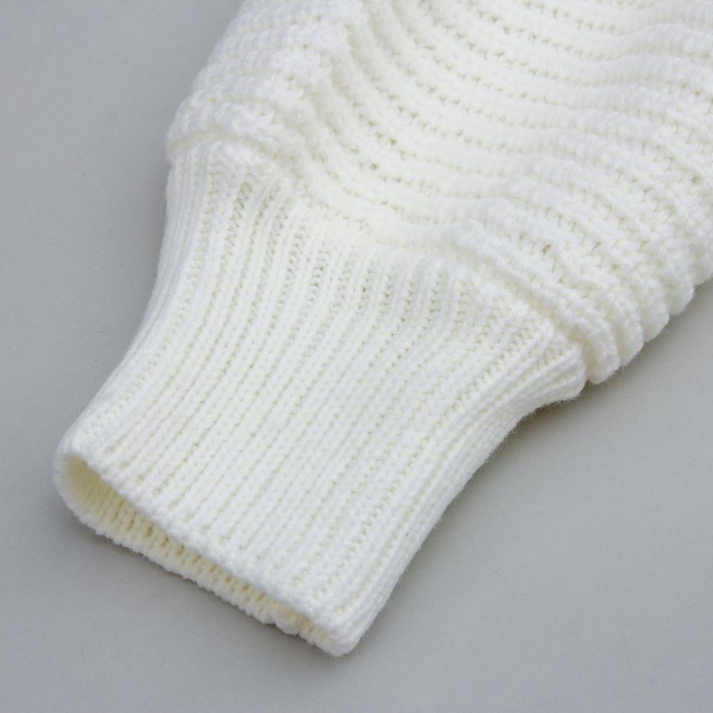 Ladies off-the-shoulder lantern sleeve knitted sweater or dress