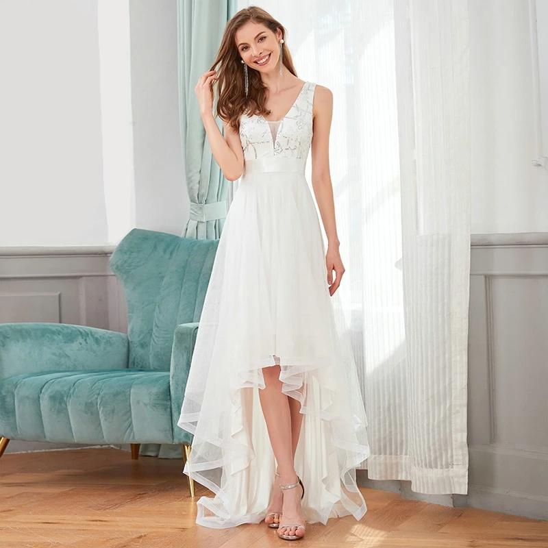 Classy Womens Asymmetrical Tulle Ladies Prom Dress