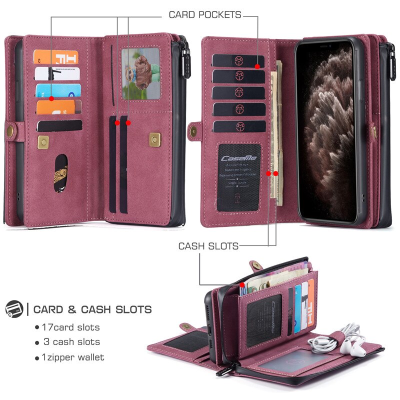 Leather Case Wallet for New iPhones and Samsung Models