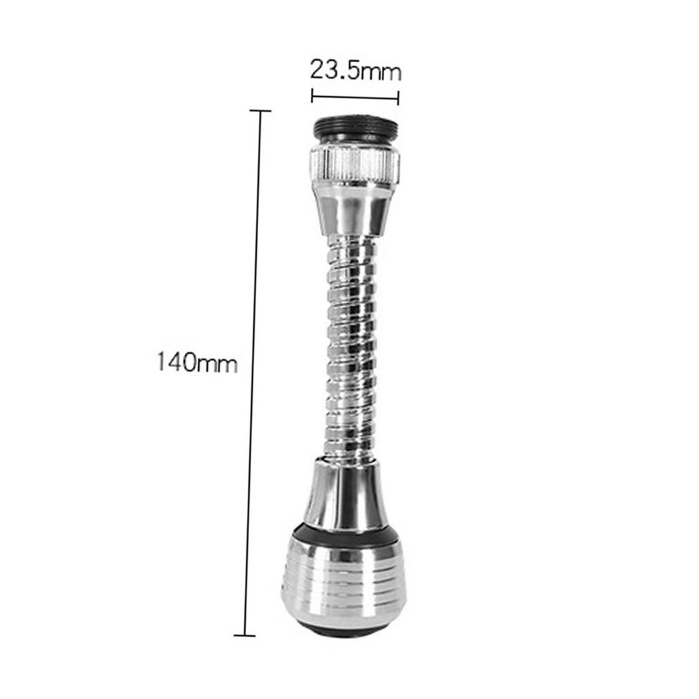 Faucet Extension with Bendable Splash Nozzle