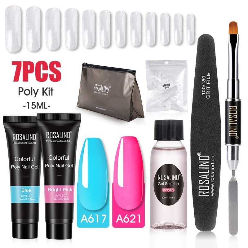 Professional Poly Nail Gel Kit: 6 - 9 Piece Sets