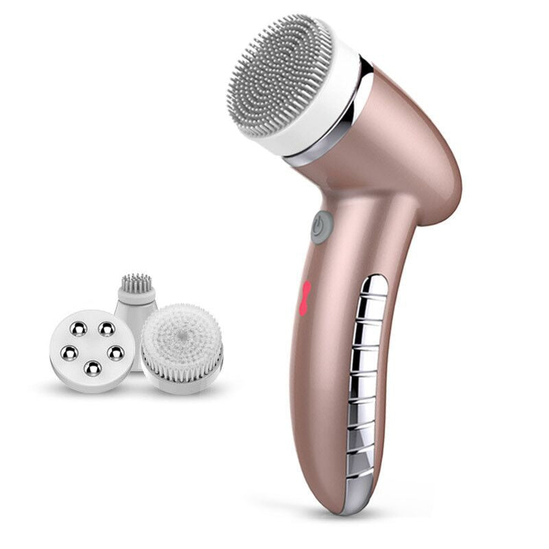 360 Degree Rotation Mini Face Cleanser Brush - Deep Pore Cleansing + Face Massage