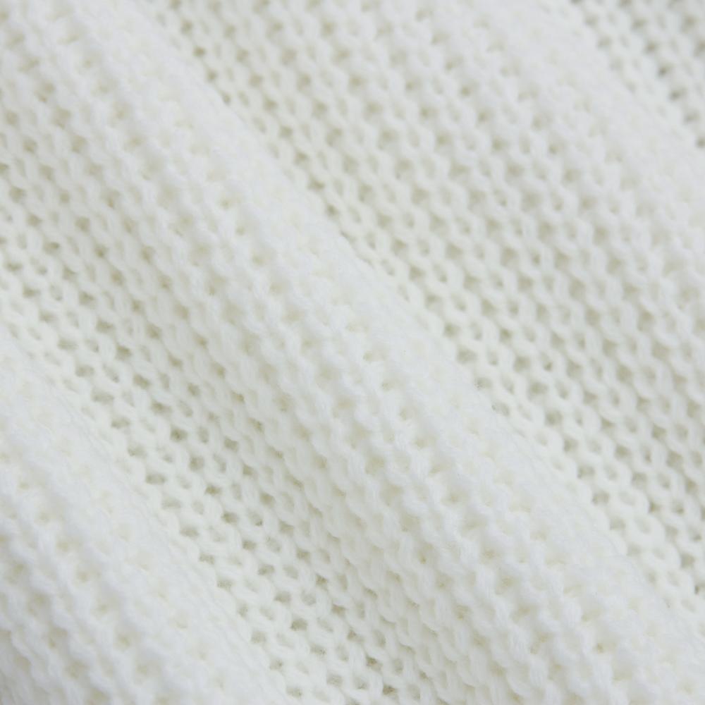Ladies off-the-shoulder lantern sleeve knitted sweater or dress