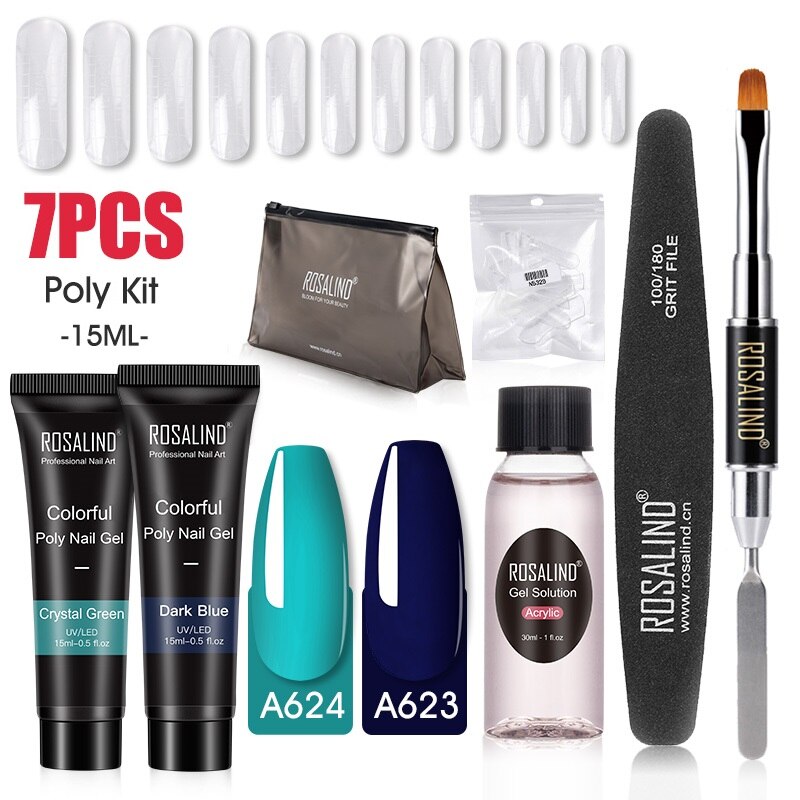 Professional Poly Nail Gel Kit: 6 - 9 Piece Sets