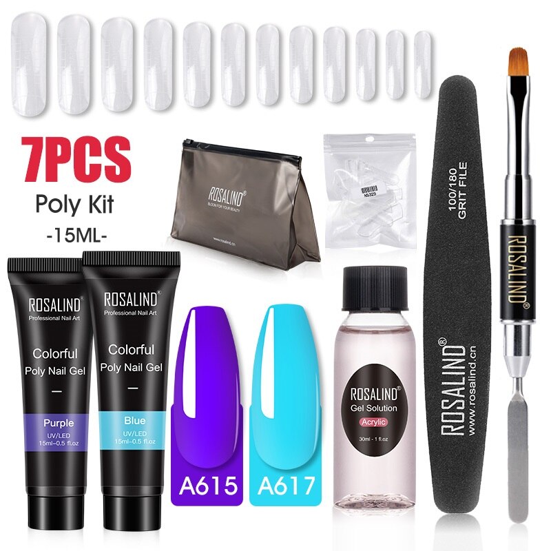 Professional Poly Nail Gel Kit: 6 - 9 Piece Sets