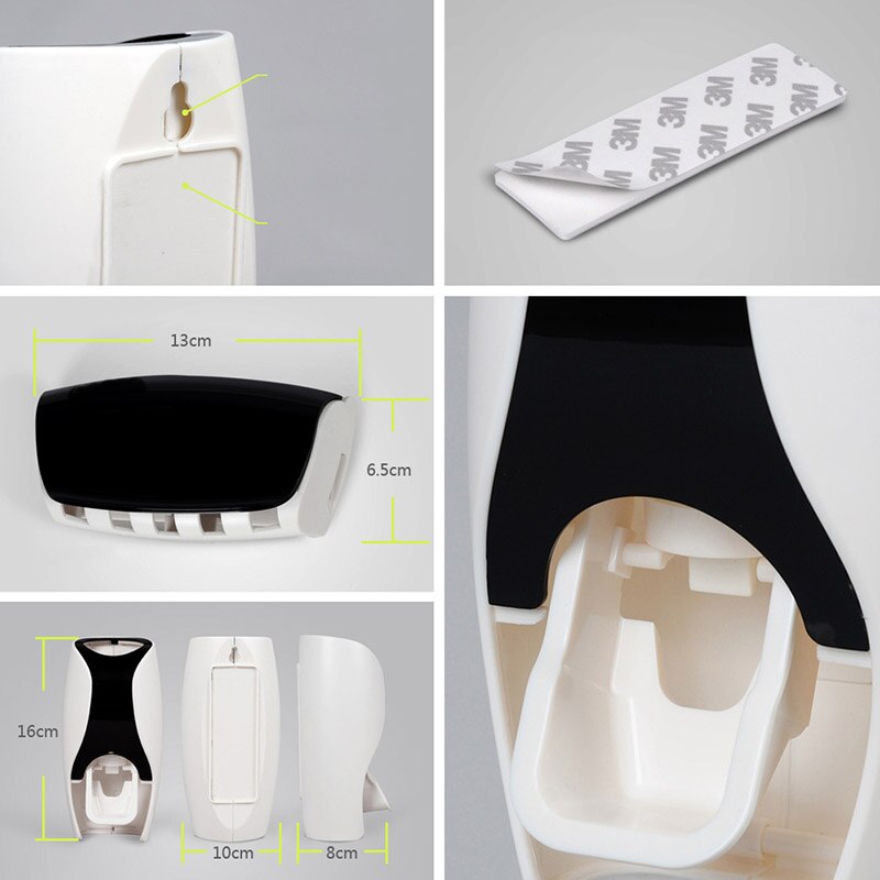 Automatic Toothpaste Dispenser & Toothbrush Holder