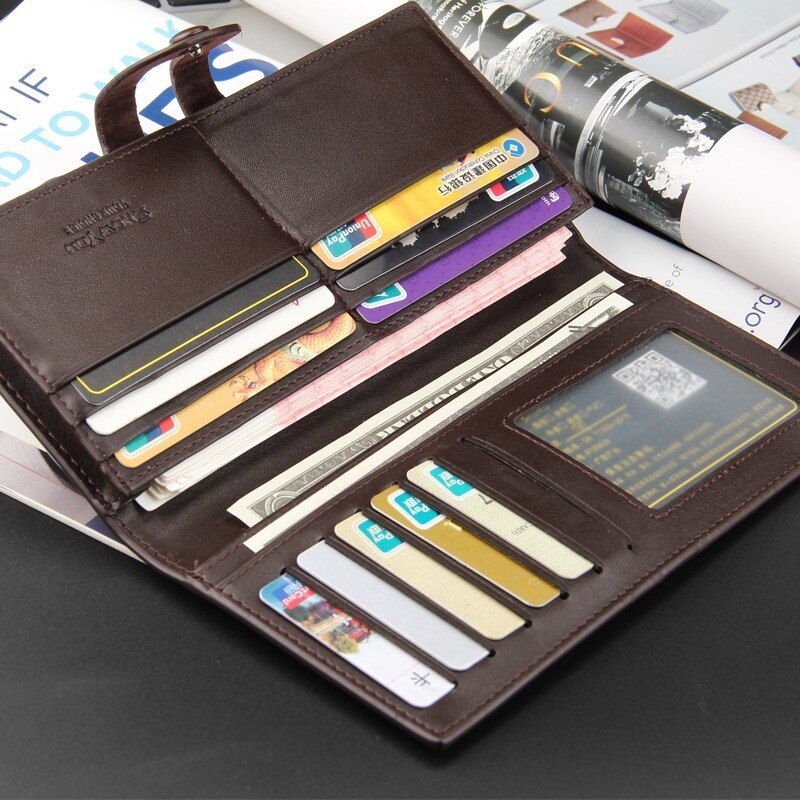 Mens Leather Business Wallet with Card Holder
