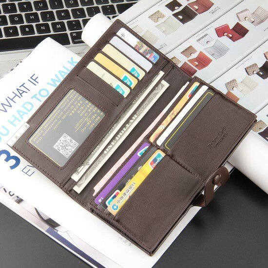 Mens Leather Business Wallet with Card Holder