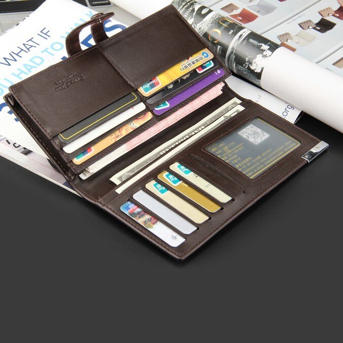 Mens Leather Business Wallet with Card Holder