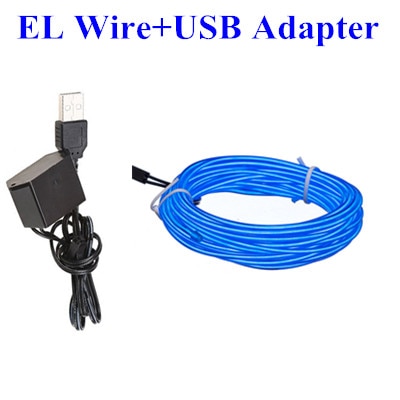 Flexible Neon Light 1m/3m/5M 3V Glow EL Wire Rope tape Cable Strip LED Neon Lights Shoes Clothing Car waterproof led strip