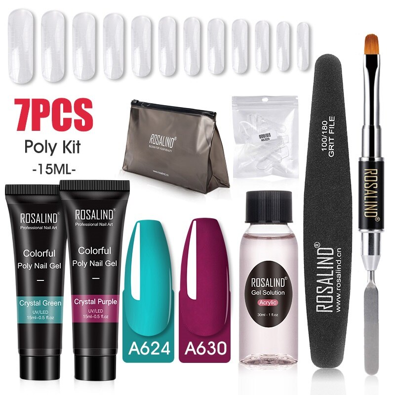 Professional Poly Nail Gel Kit: 6 - 9 Piece Sets