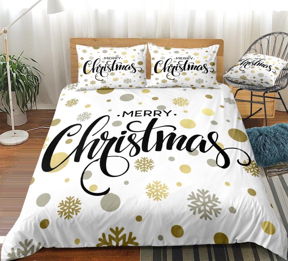 3 Pieces Merry Christmas Duvet Cover Set