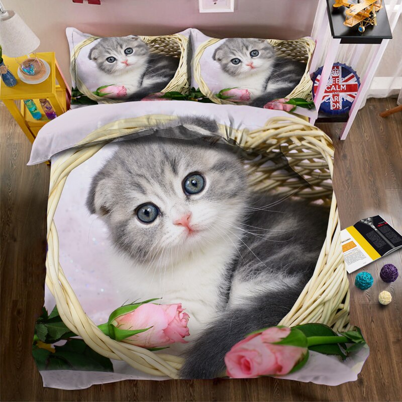 Kitten 3d Duvet Bedding sets