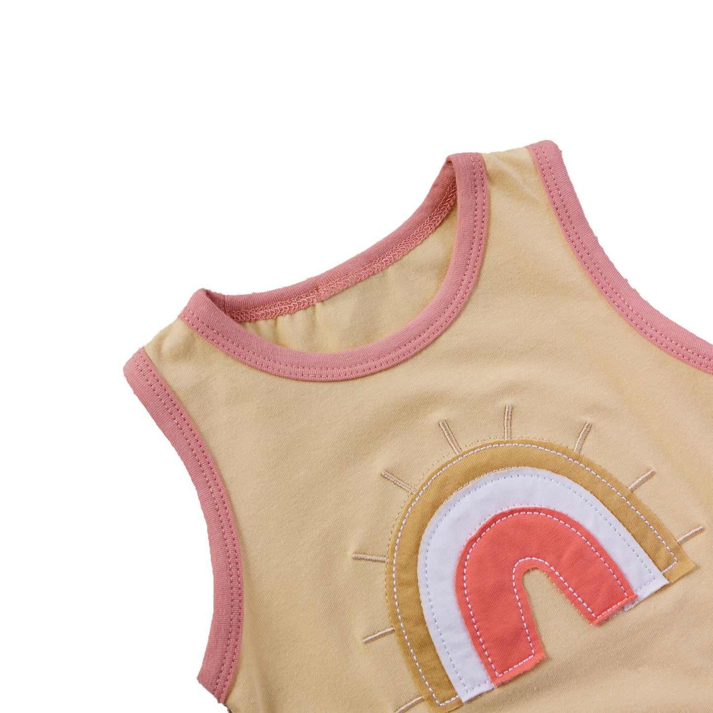 2Pcs Sleeveless Baby Girl Jumpsuit with Headband