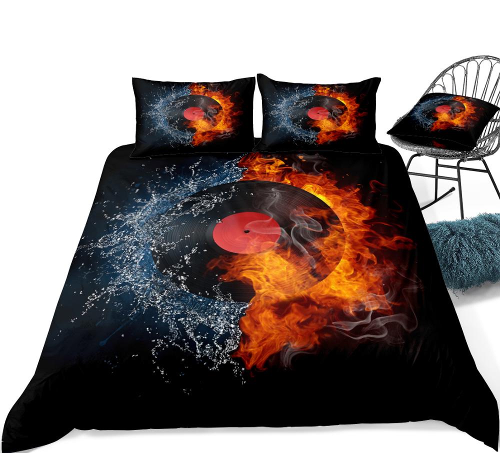 Flaming Fire & Water Duvet Bedding Bed Set