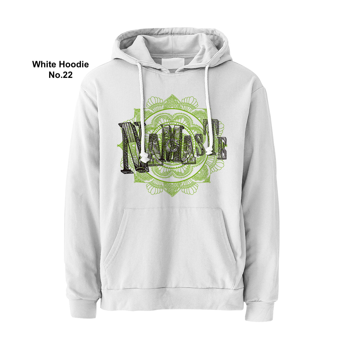 Namaste Hoodie, colour is white