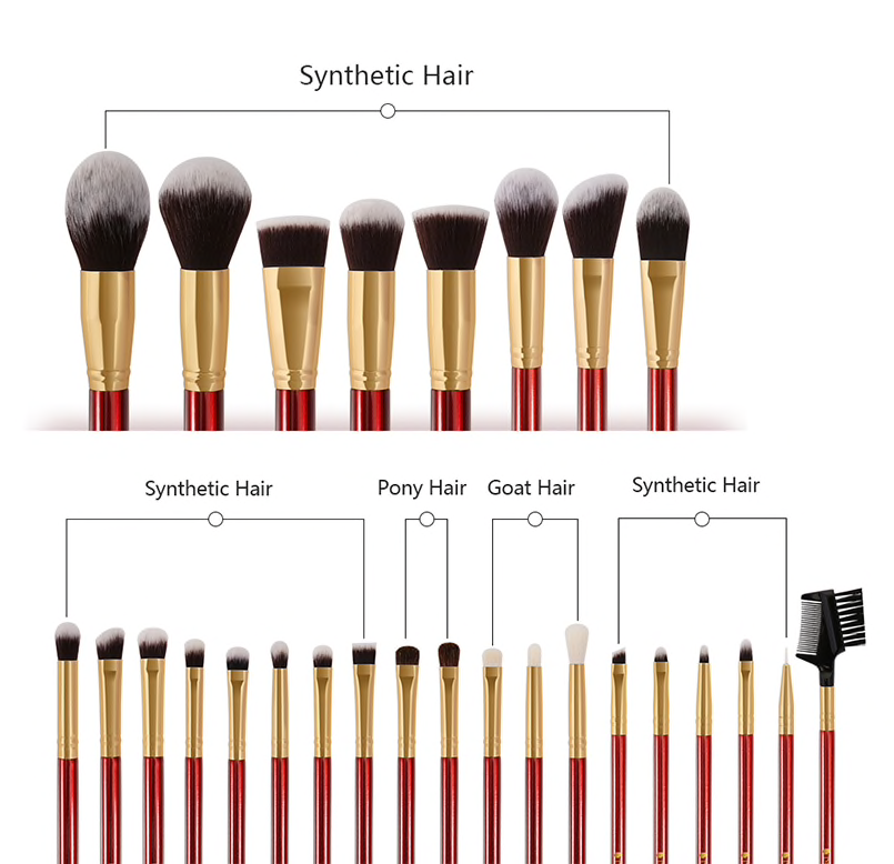 MakeUp Brush Sets Professional Natural Goat hair Brushes set