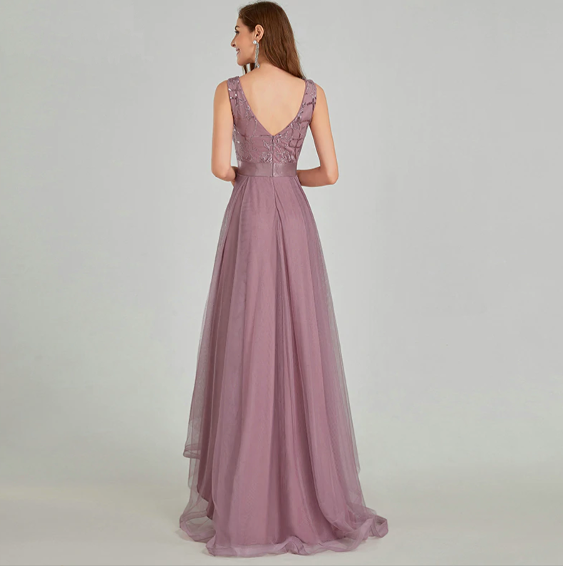 Classy Womens Asymmetrical Tulle Ladies Prom Dress