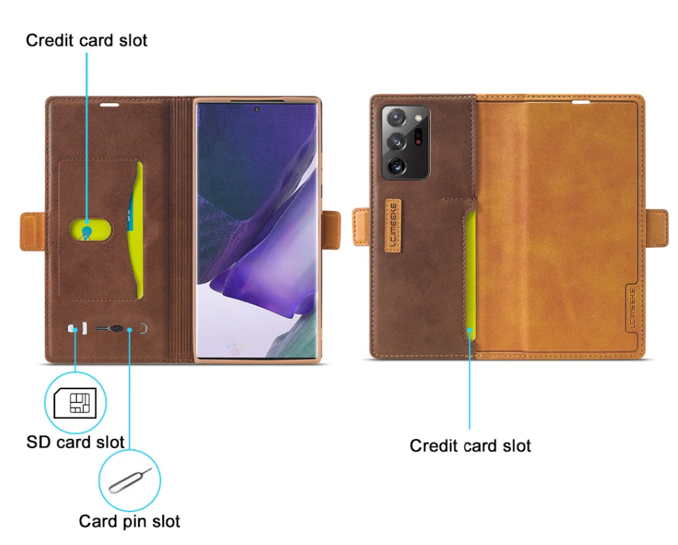 Universal Phone Case - Vintage PU Leather Wallet
