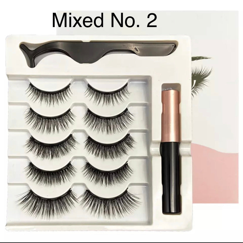 MIXED Magnetic Eyelashes Set for Beautiful Eyes