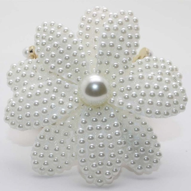 Girls Bling Pearl Bow Hairpins Hair Accessories