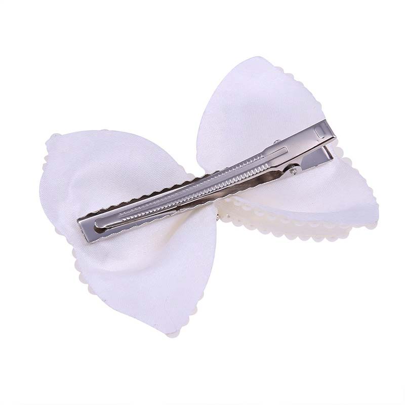 Girls Bling Pearl Bow Hairpins Hair Accessories