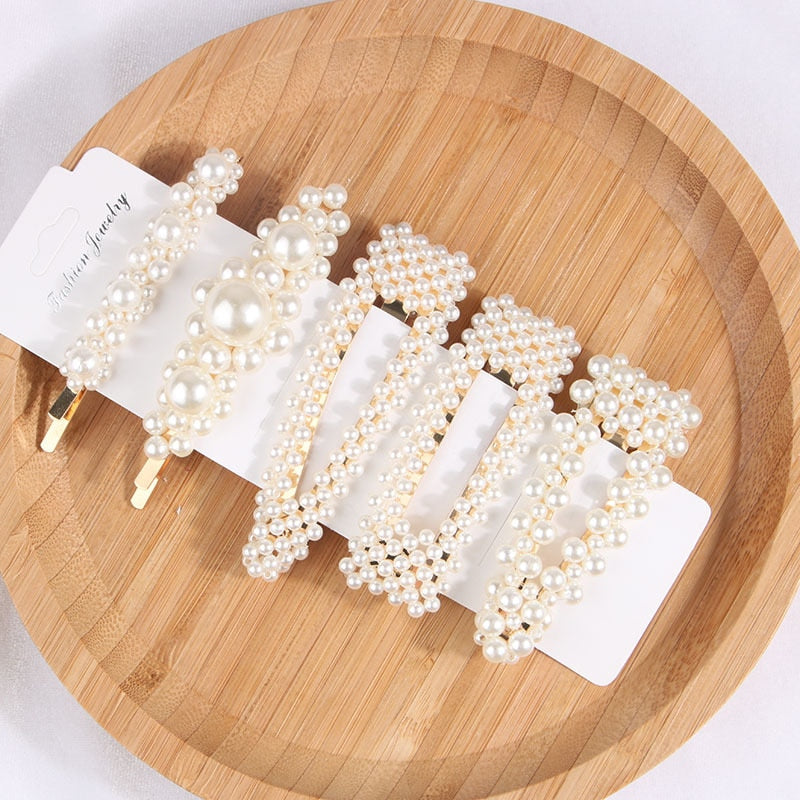 5Pcs/Set Fashion Pearl Hair Clip