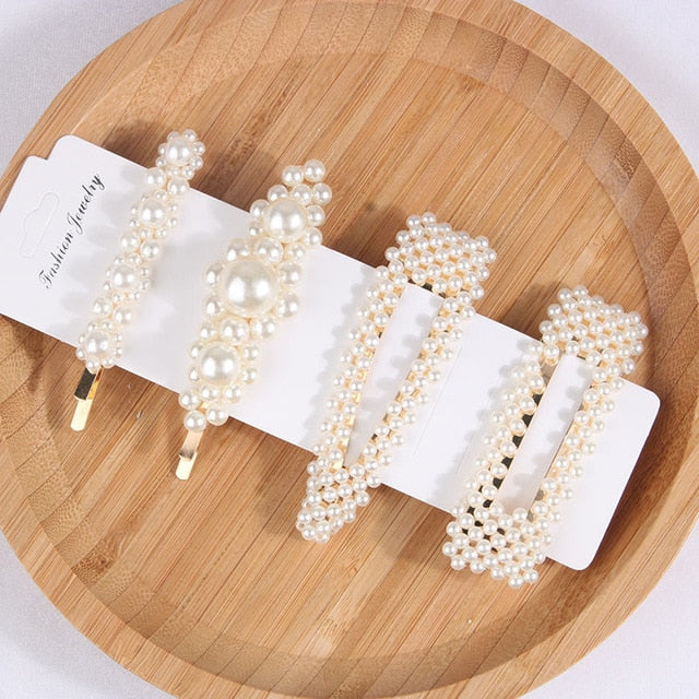 5Pcs/Set Fashion Pearl Hair Clip