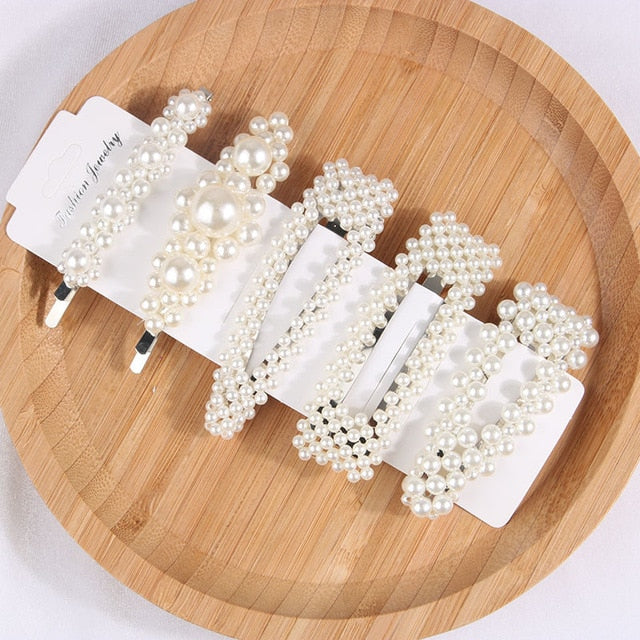 5Pcs/Set Fashion Pearl Hair Clip