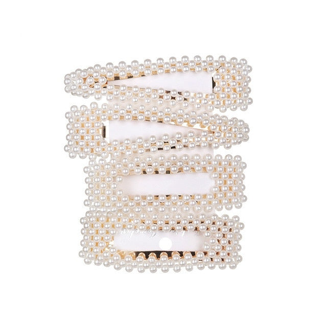 5Pcs/Set Fashion Pearl Hair Clip
