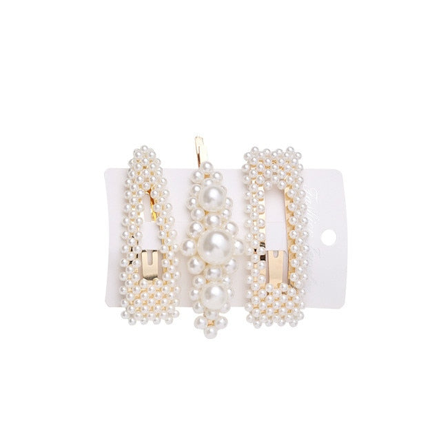 5Pcs/Set Fashion Pearl Hair Clip