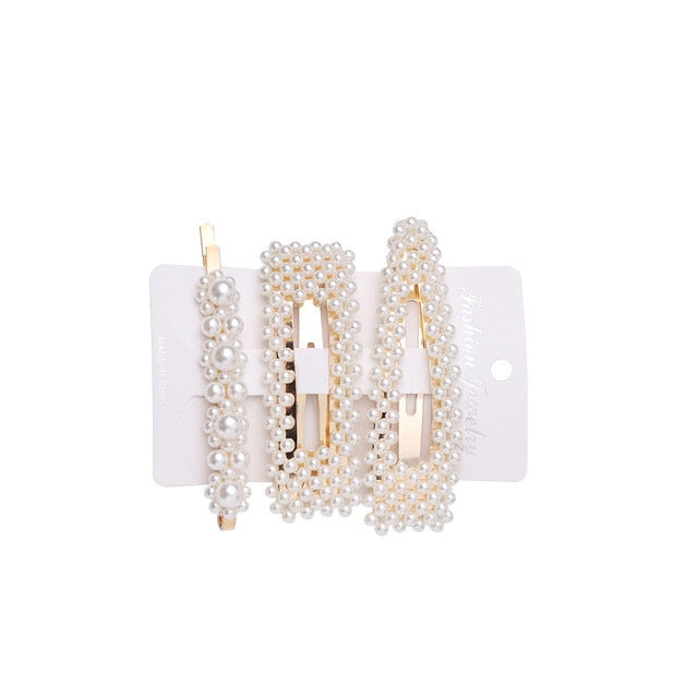 5Pcs/Set Fashion Pearl Hair Clip