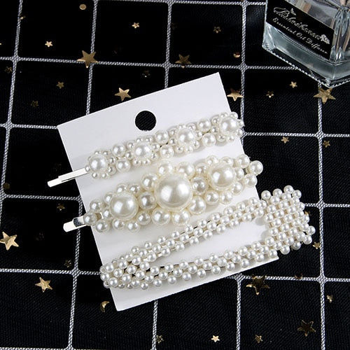 5Pcs/Set Fashion Pearl Hair Clip
