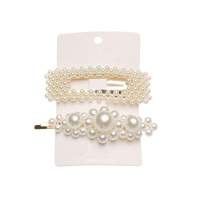 5Pcs/Set Fashion Pearl Hair Clip