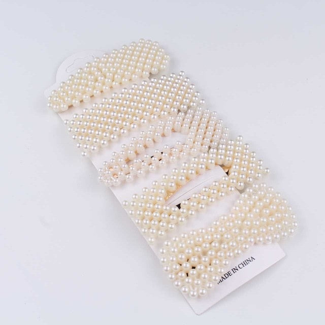 5Pcs/Set Fashion Pearl Hair Clip