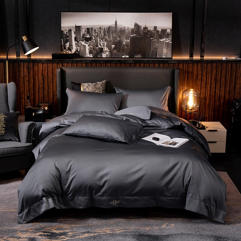 Pure Cotton Duvet set - Ultra Soft Premium (Duvet Cover Bed Sheet Pillow Shams) - 4 - 6 Piece sets