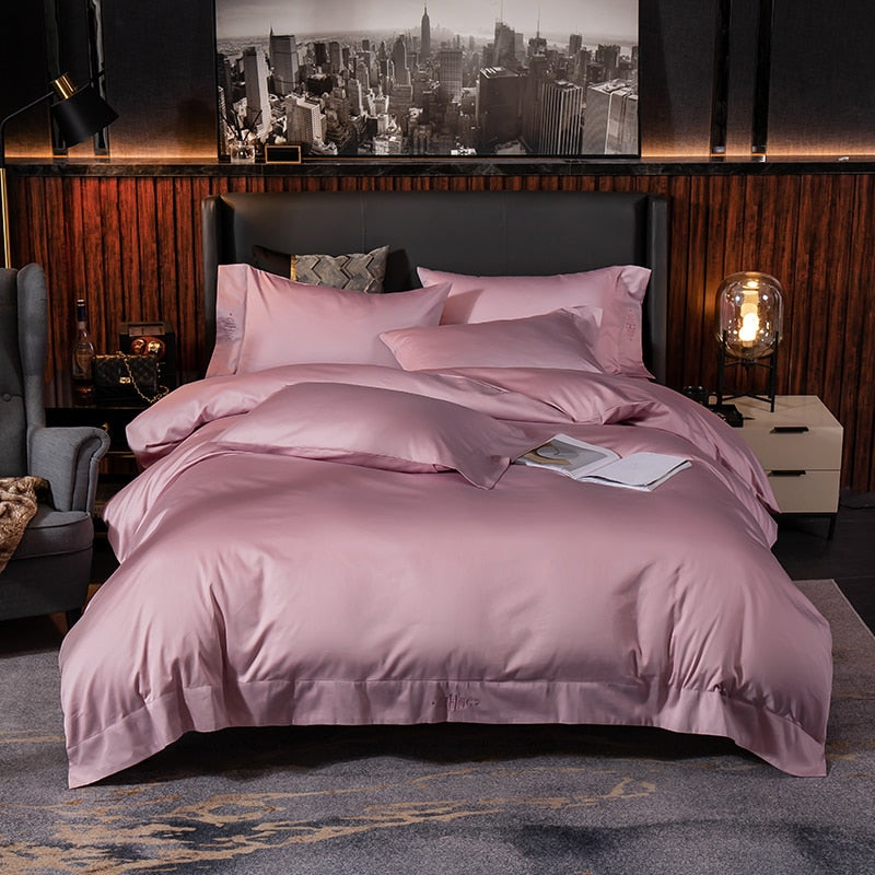 Pure Cotton Duvet set - Ultra Soft Premium (Duvet Cover Bed Sheet Pillow Shams) - 4 - 6 Piece sets