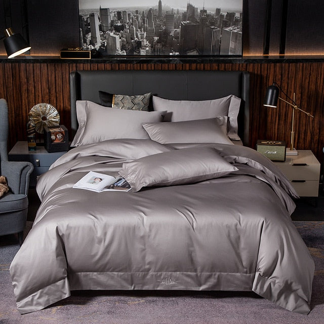 Pure Cotton Duvet set - Ultra Soft Premium (Duvet Cover Bed Sheet Pillow Shams) - 4 - 6 Piece sets