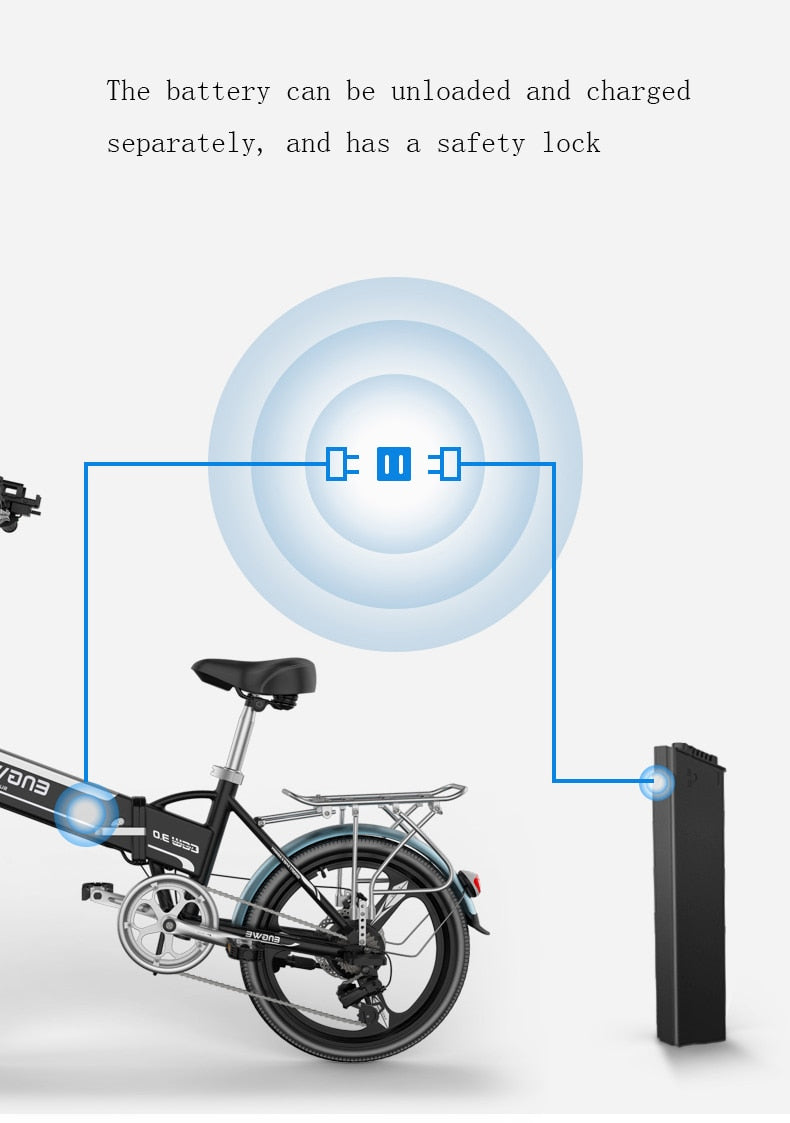 Electric bike - 20 inch Aluminum Foldable Bicycle with 400W Powerful