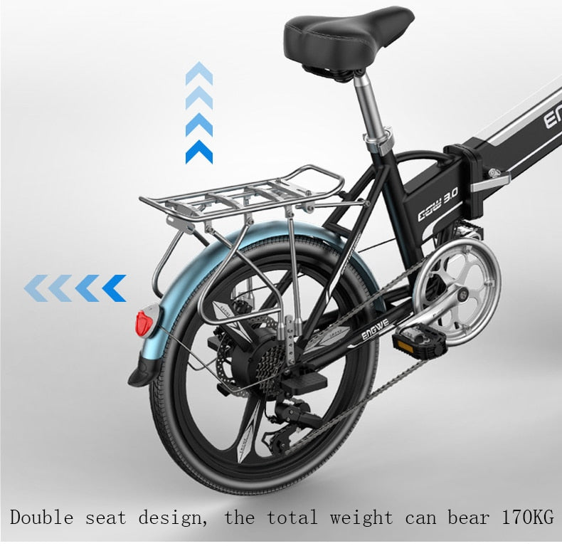 Electric bike - 20 inch Aluminum Foldable Bicycle with 400W Powerful