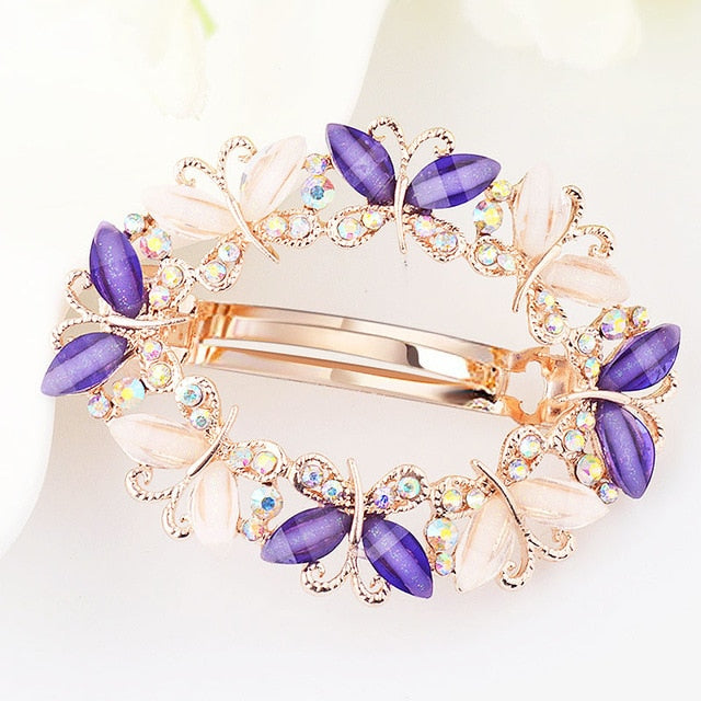 Girls Bling Pearl Bow Hairpins Hair Accessories